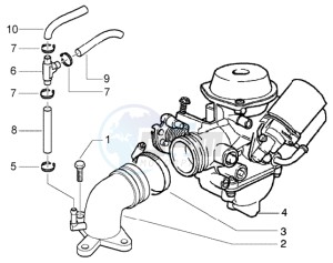 Granturismo 200 L U.S.A. drawing Carburettor inlet