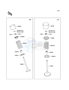 KX250F KX250W9F EU drawing Valve(s)