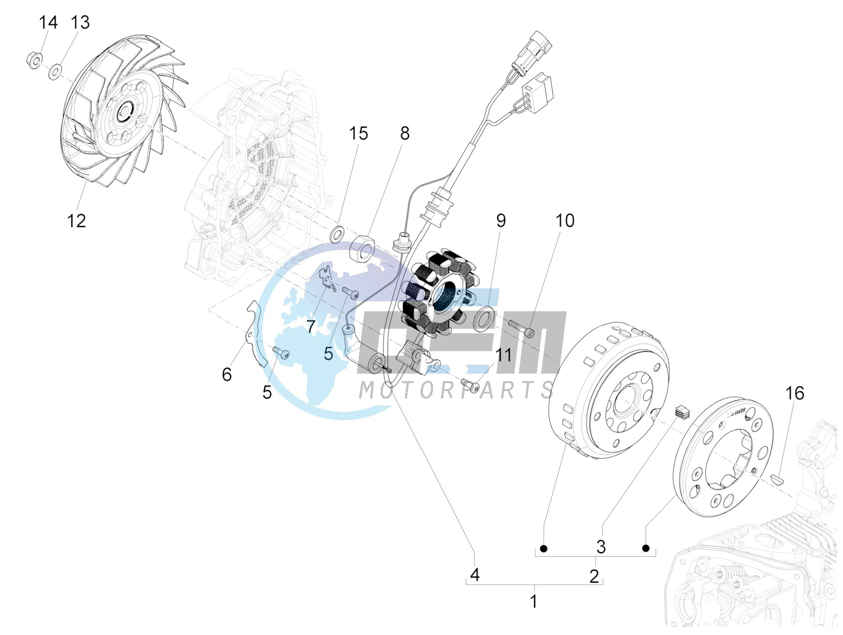 Flywheel magneto