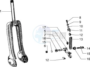 Ciao 50 drawing Suspension fork component parts