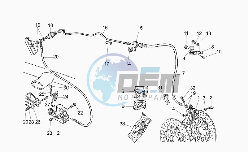 Rear brake system