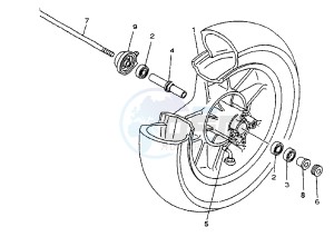 YP MAJESTY 150 drawing FRONT WHEEL