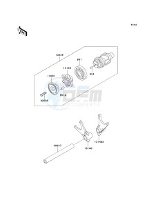 VN 1500 D[VULCAN 1500 CLASSIC] (D1-D2) [VULCAN 1500 CLASSIC] drawing GEAR CHANGE DRUM_SHIFT FORK-- S- -