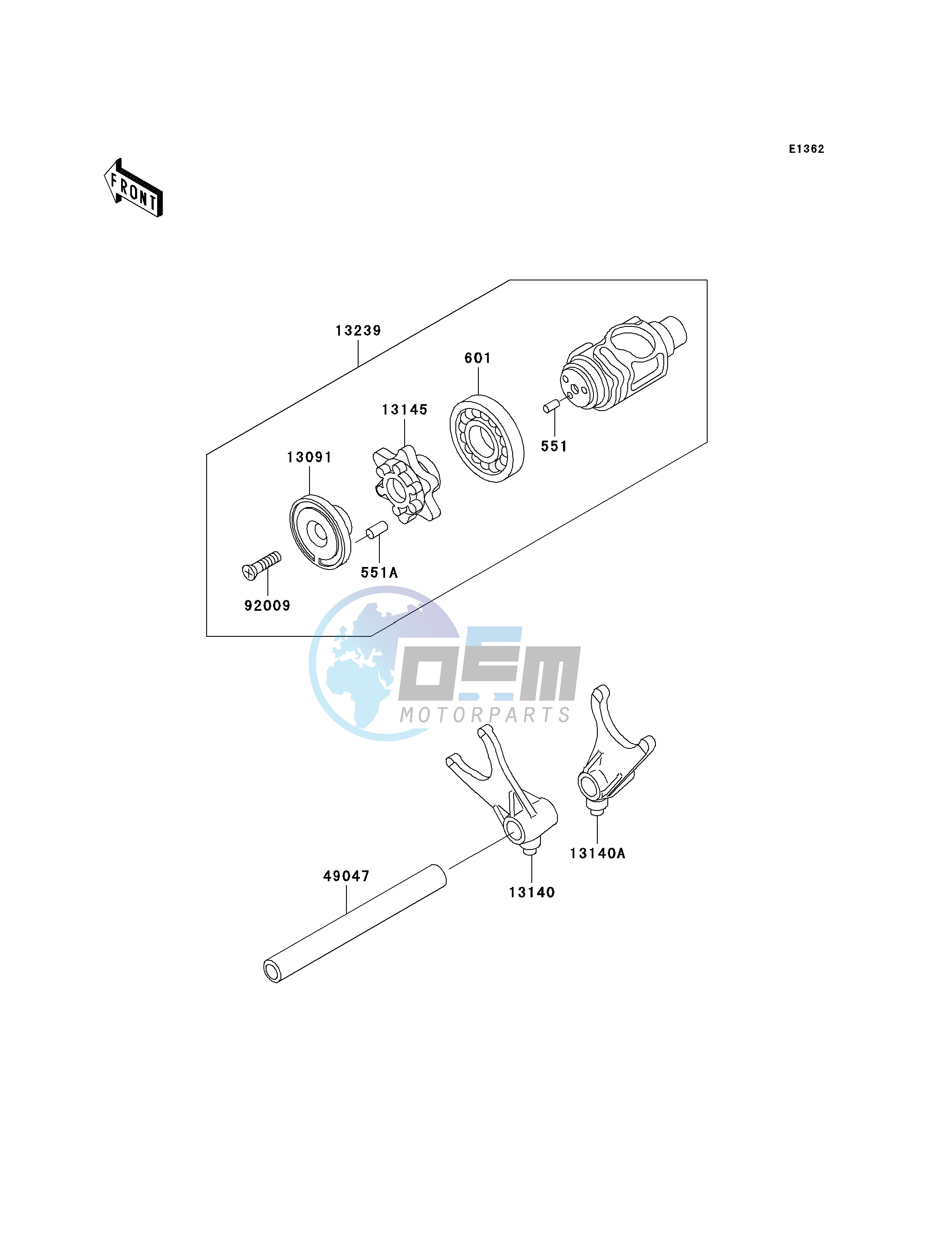 GEAR CHANGE DRUM_SHIFT FORK-- S- -