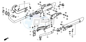 VTX1300S drawing EXHAUST MUFFLER