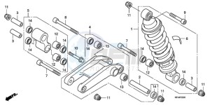 CBF1000A9 France - (F / ABS CMF) drawing REAR CUSHION