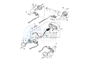 WR F 450 drawing FLASHER LIGHT – LICENSE LIGHT EURO KIT