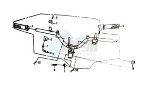 SYMPHONY SR 50 (L8) EU drawing HANDLEBAR / BRAKE LEVERS / CABLES