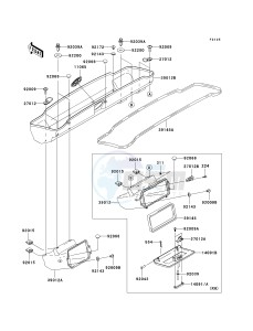 KAF 620 K [MULE 3010 TRANS4X4 HARDWOODS GREEN HD] (K6F-K8F) K8F drawing FRONT BOX