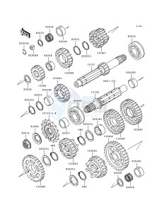 ZX 750 K [NINJA ZX-7R] (K1-K2) [NINJA ZX-7R] drawing TRANSMISSION