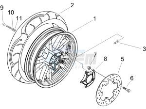 Beverly 125 Sport e3 drawing Rear Wheel