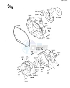 KLF 110 B [MOJAVE 110E] (B1-B2) [MOJAVE 110E] drawing ENGINE COVER-- S- -