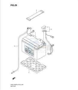 GSX1250 FA drawing BATTERY