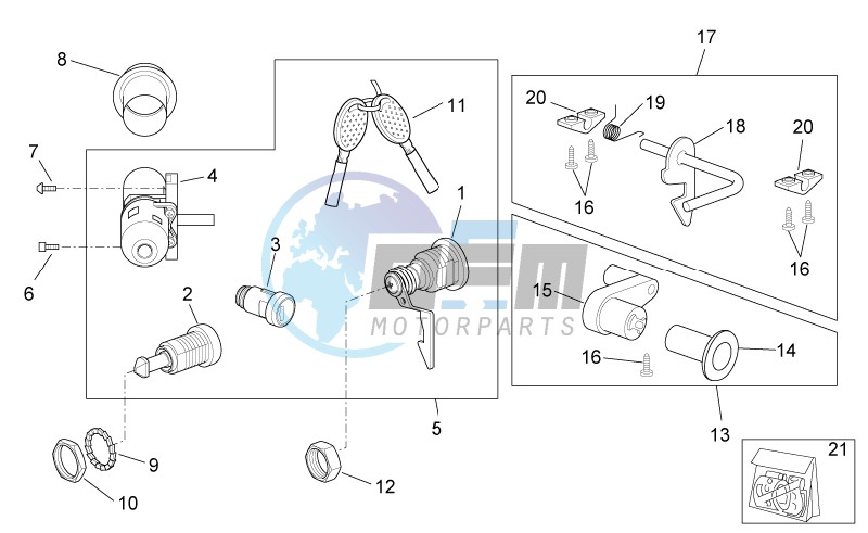 Decal - Lock hardware kit