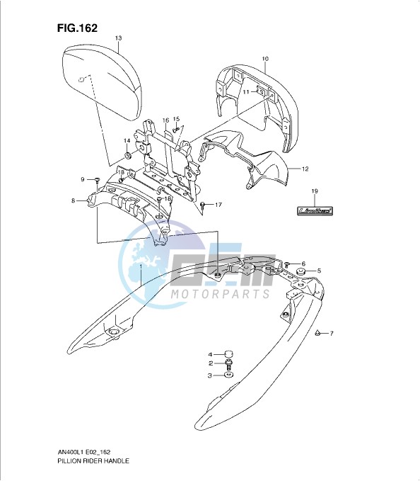 PILLION RIDER HANDLE (AN400ZAL1 E2)