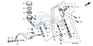 CB1300S9 Australia - (U / BCT MME TWO TY2) drawing RR. BRAKE MASTER CYLINDER (CB1300/CB1300S)