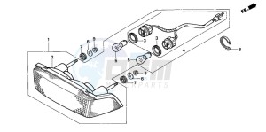 NTV650 drawing TAILLIGHT