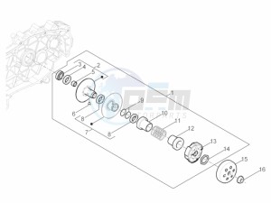 PRIMAVERA 50 4T-3V NOABS E4 (EMEA) drawing Driven pulley