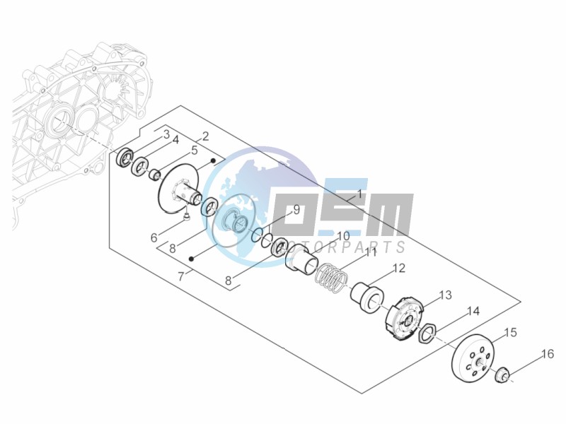 Driven pulley