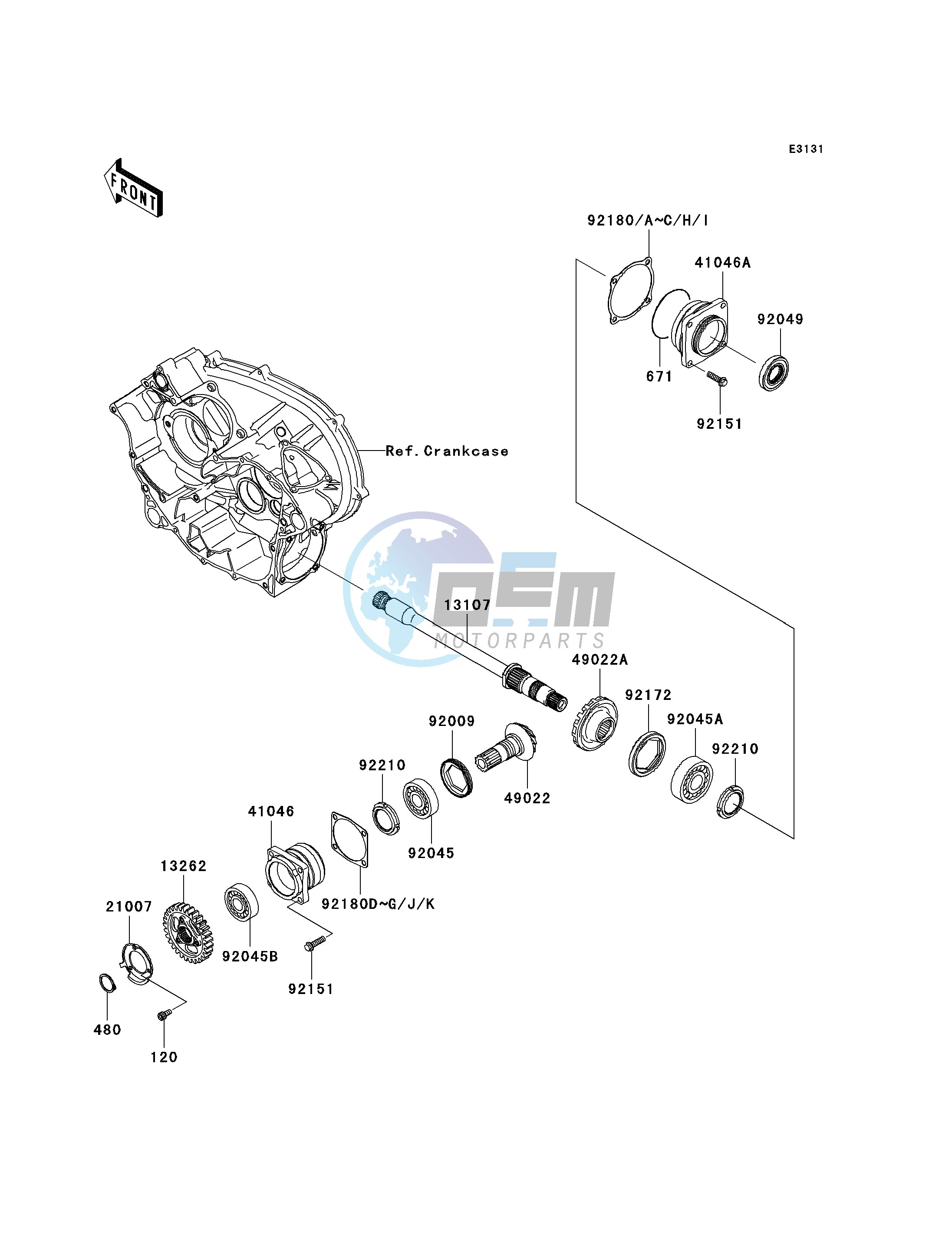 FRONT BEVEL GEAR