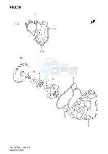 RMX450 drawing WATER PUMP