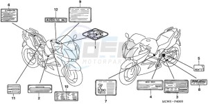 VFR800A9 Ireland - (EK / ABS MME TWO) drawing CAUTION LABEL