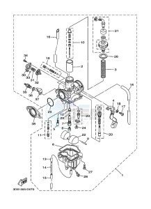 YBR125ESD (3D9B) drawing CARBURETOR