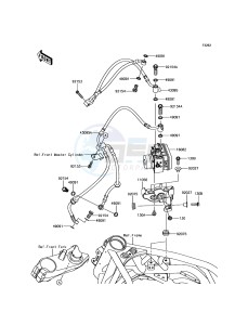 NINJA H2 / NINJA H2 CARBON ZX1000XHF XX (EU ME A(FRICA) drawing Brake Piping