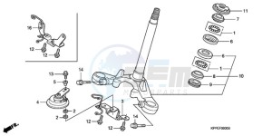 CBR125RW9 Germany - (G / WH) drawing STEERING STEM