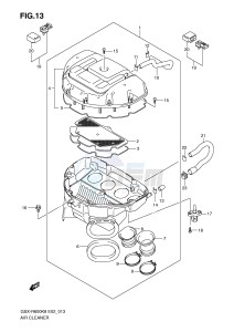 GSX-R600 (E2) drawing AIR CLEANER