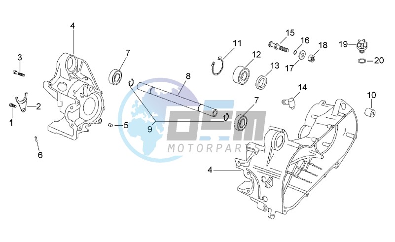 Central crank - Case set