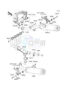 ZX 1400 A [NINJA ZX-14] (A6F-A7FA) A7F drawing MUFFLER-- S- -