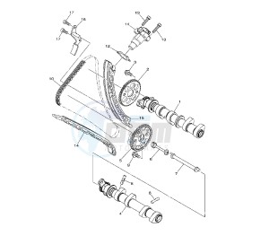 XTZ SUPER TENERE 1200 drawing CAMSHAFT AND TIMING CHAIN