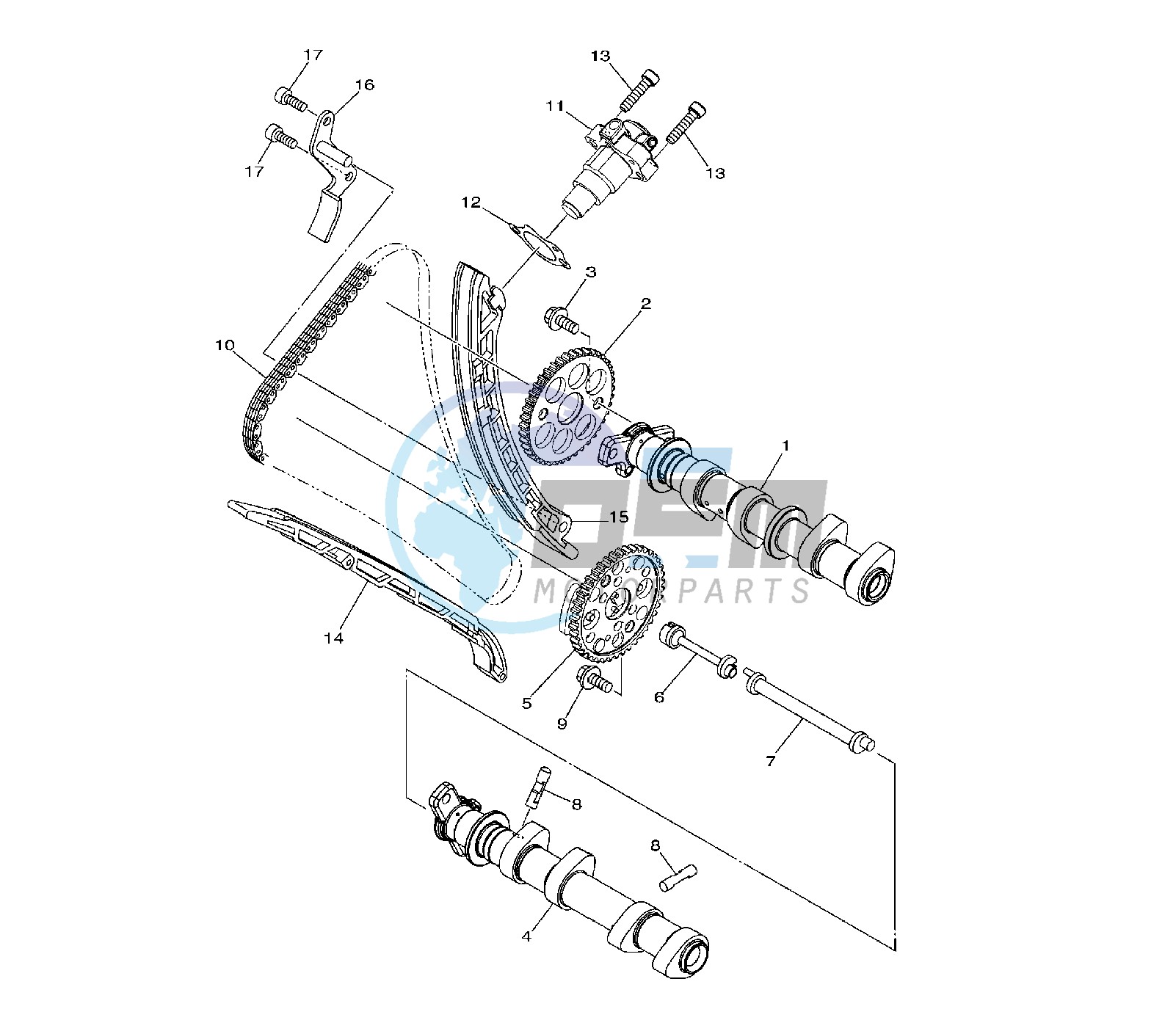 CAMSHAFT AND TIMING CHAIN