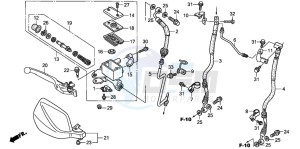 XL700V drawing FR. BRAKE MASTER CYLINDER