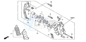 CBF1000S drawing L. FRONT BRAKE CALIPER (CBF1000A/T/S)