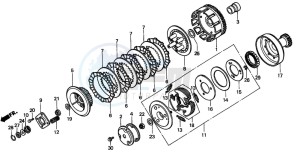 TRX250 TRX250 FOURTRAX drawing CLUTCH