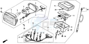 SH75D drawing HEADLIGHT/SPEEDOMETER (SH75P/DP/DS)