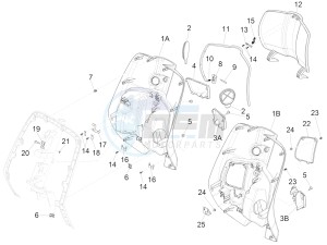 125 4T 3V ie Primavera (EMEA) (Ch, IT) drawing Front glove-box - Knee-guard panel