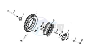 SYMPLY 150 drawing FRONT WHEEL