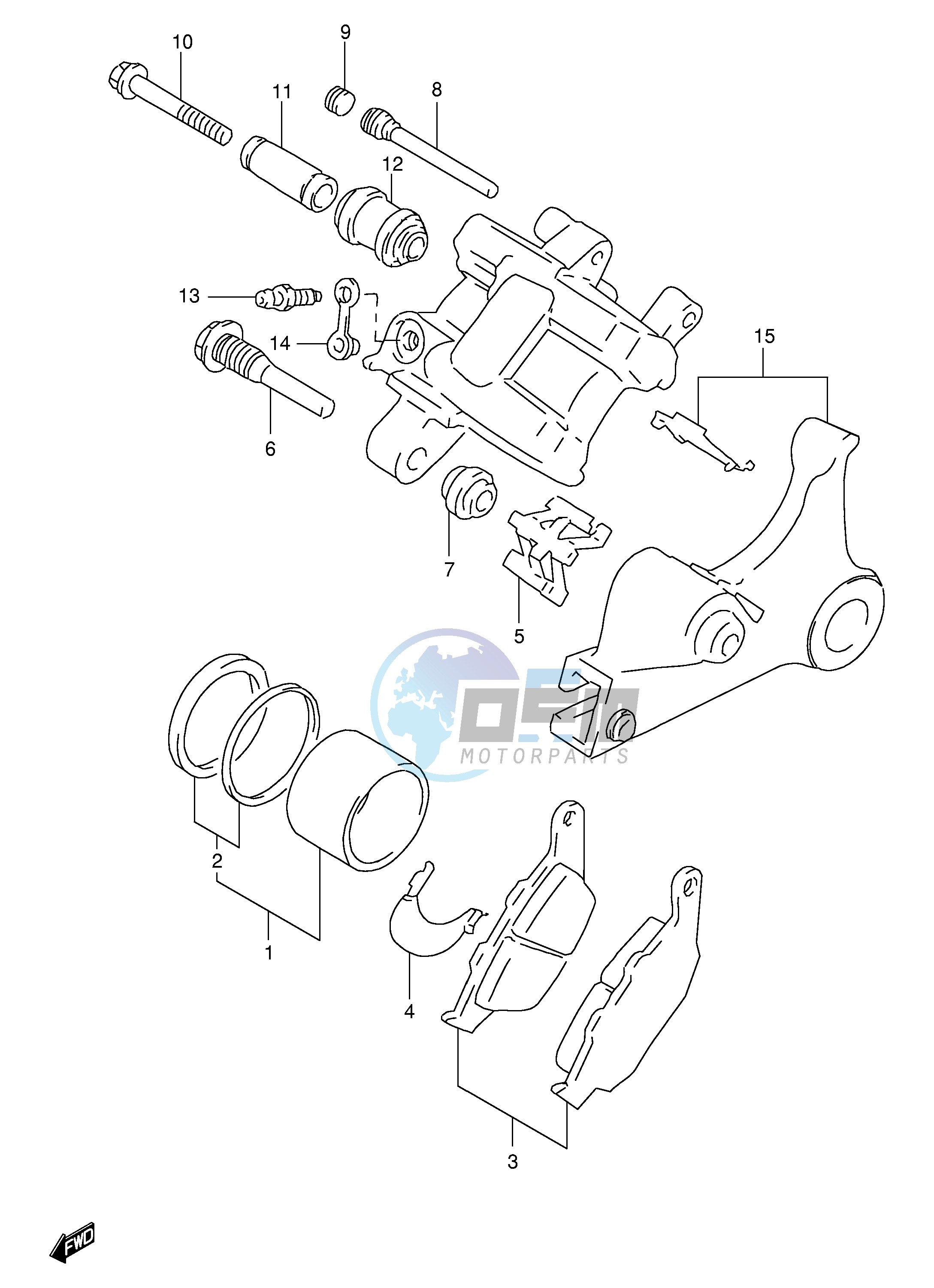 REAR CALIPER (MODEL X Y K1)