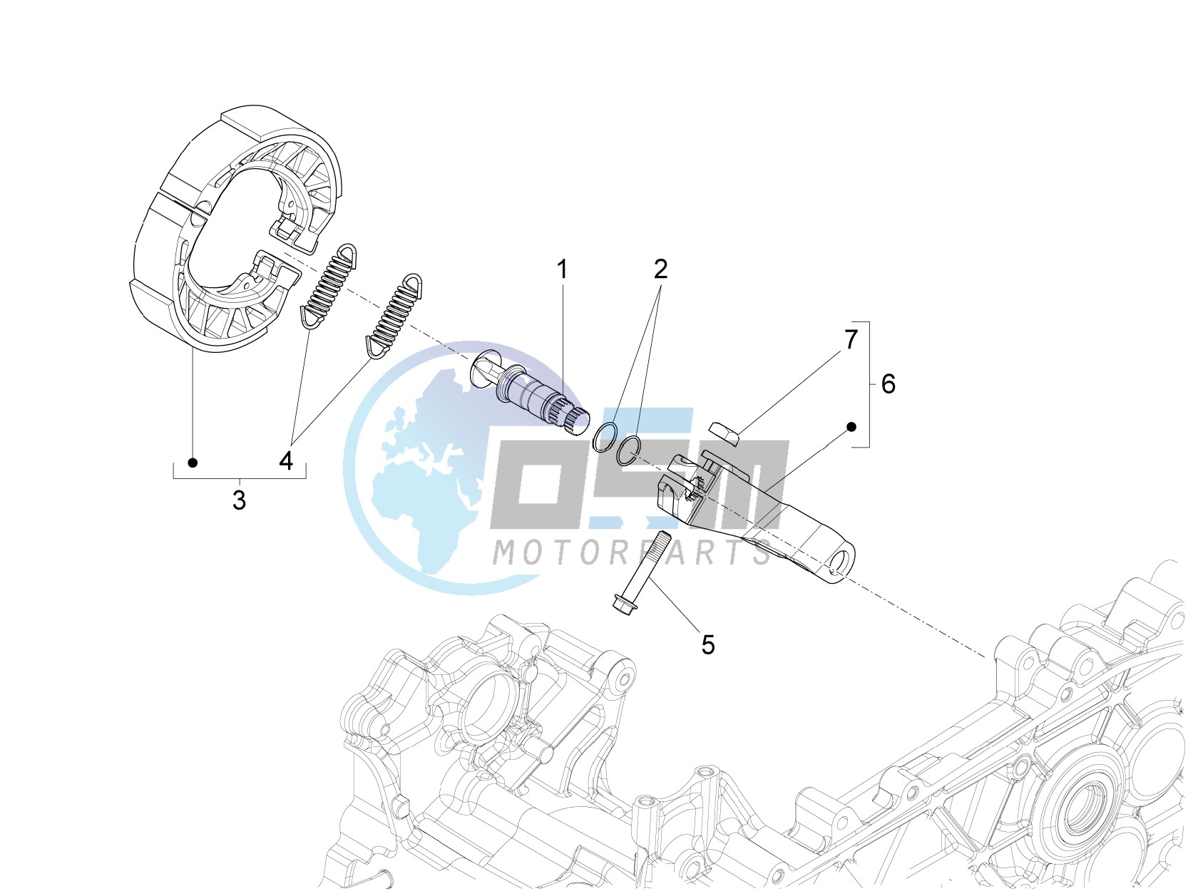 Rear brake - Brake jaw