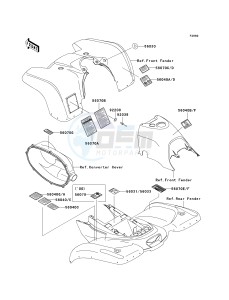 KVF 300 A [PRAIRIE 300 4X4] (A1-A4) [PRAIRIE 300 4X4] drawing LABELS