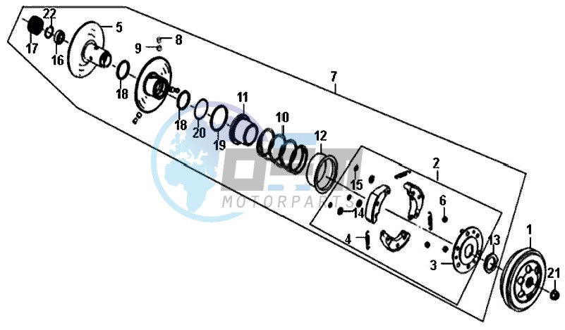 DRIVEN PULLEY ASSY