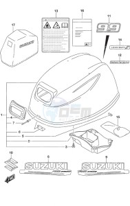 DF 9.9B drawing Engine Cover