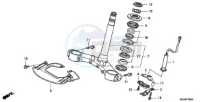 GL1800A UK - (E / MKH) drawing STEERING STEM