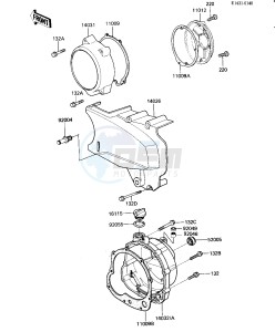 ZX 550 A [GPZ] (A1-A3) [GPZ] drawing ENGINE COVERS