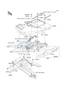 ZX 900 F [NINJA ZX-9R] (F1-F2) [NINJA ZX-9R] drawing SIDE COVERS_CHAIN COVER-- ZX900-F1- -