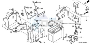 TRX680FA9 Australia - (U) drawing BATTERY