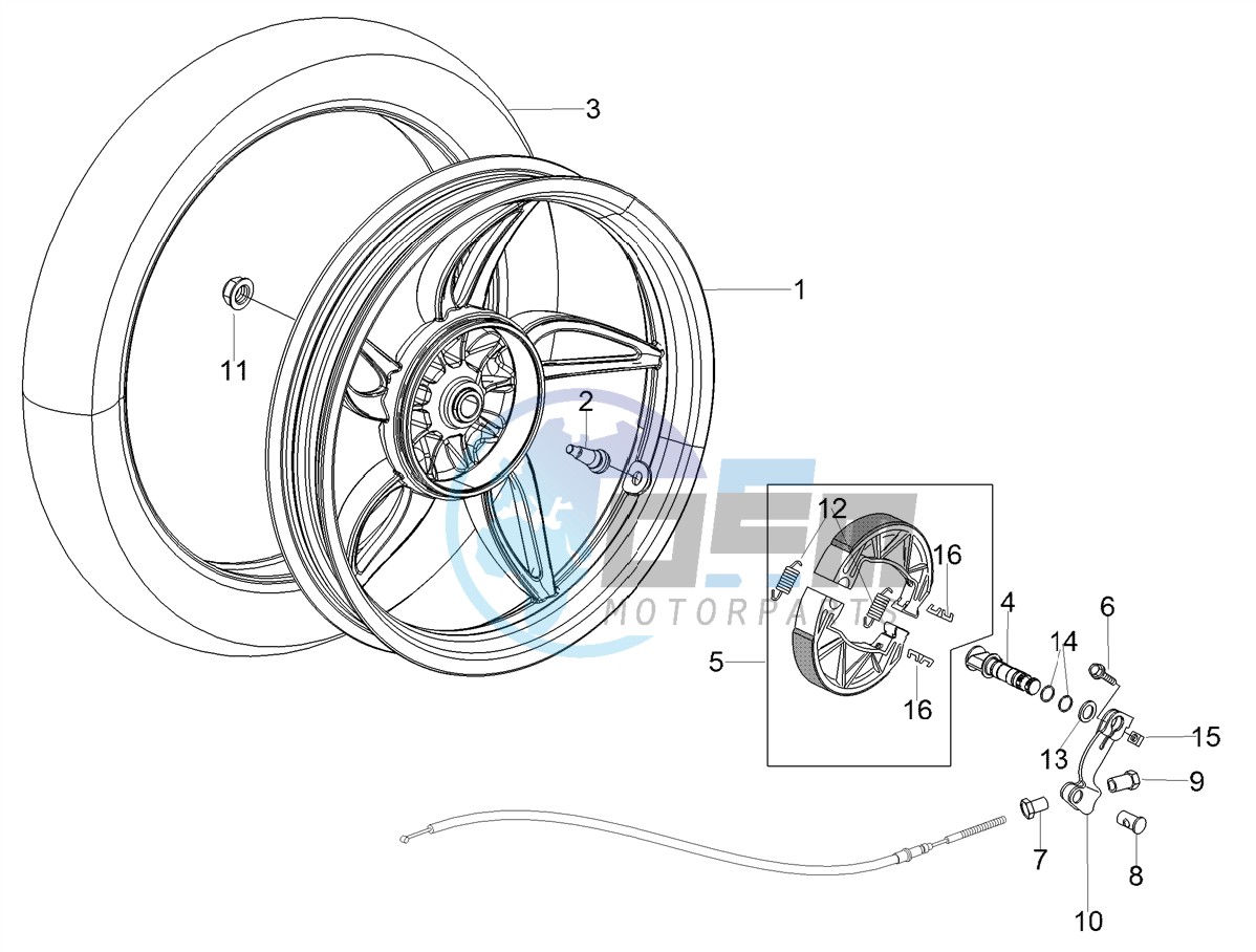 Rear wheel